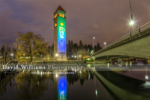 Seattle Seahawks Clock Tower Part II Spokane Washington