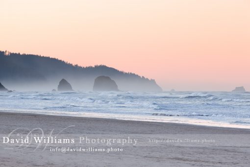 A beautiful beach sunset somewhere off the coast of Oregon.